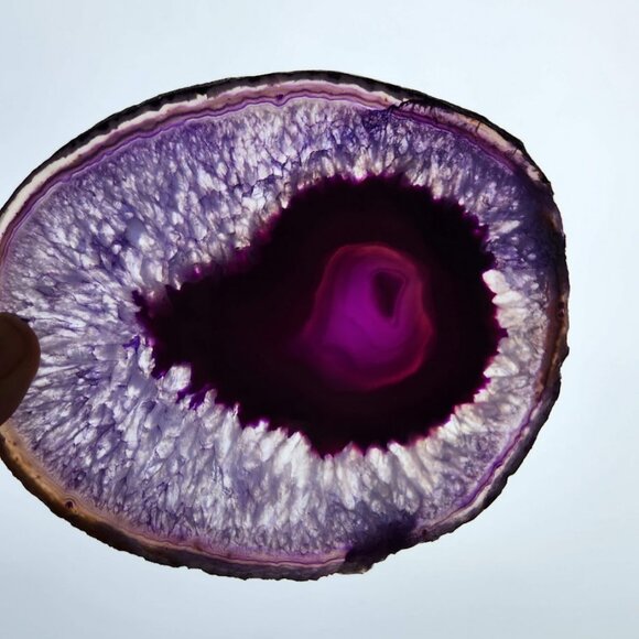 Agate Slice Geode Stones Home Decoration Decor Healing Crystals Gemstones Purple - Picture 8 of 11